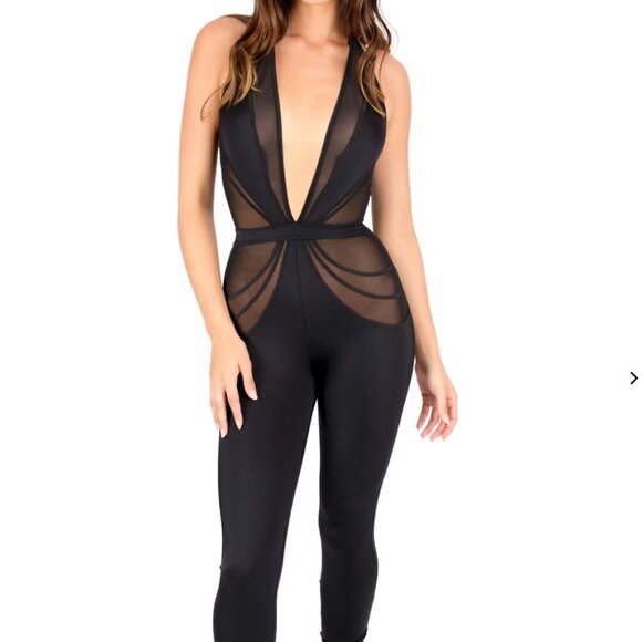 Trashy Lingerie Deco Plunge Catsuit Jumpsuit - Picture 1 of 4